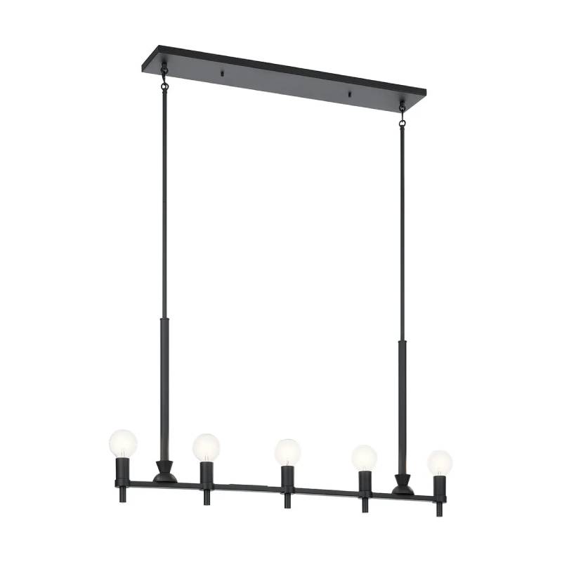 Kichler 52425 Torvee 5-lt 42" Linear Chandelier-Black