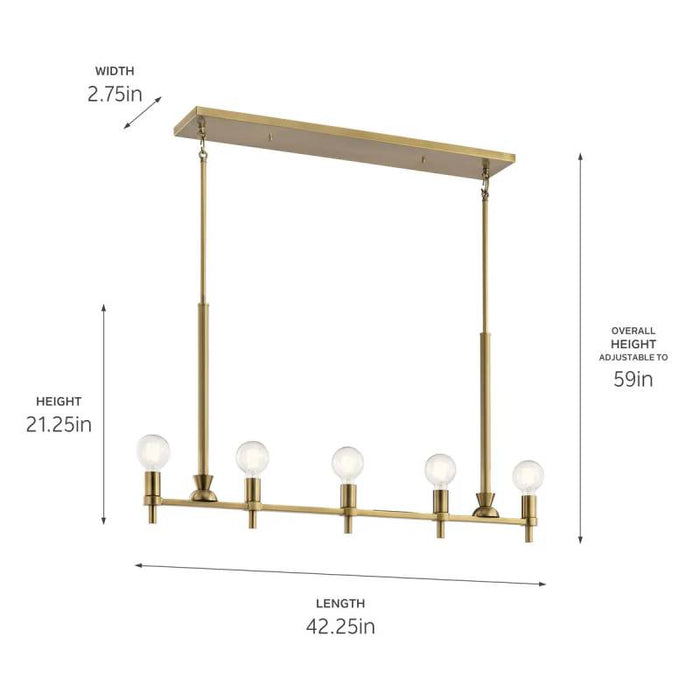 Kichler 52425 Torvee 5-lt 42" Linear Chandelier