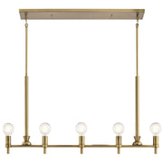 Kichler 52425 Torvee 5-lt 42" Linear Chandelier-Brushed Natural Brass