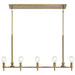 Kichler 52425 Torvee 5-lt 42" Linear Chandelier-Brushed Natural Brass