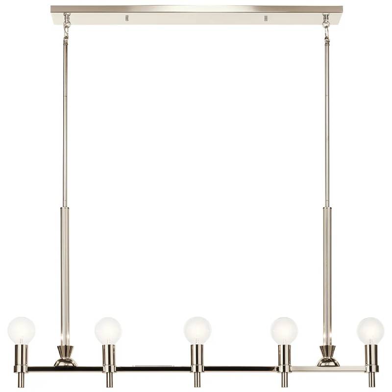 Kichler 52425 Torvee 5-lt 42" Linear Chandelier-Polished Nickel