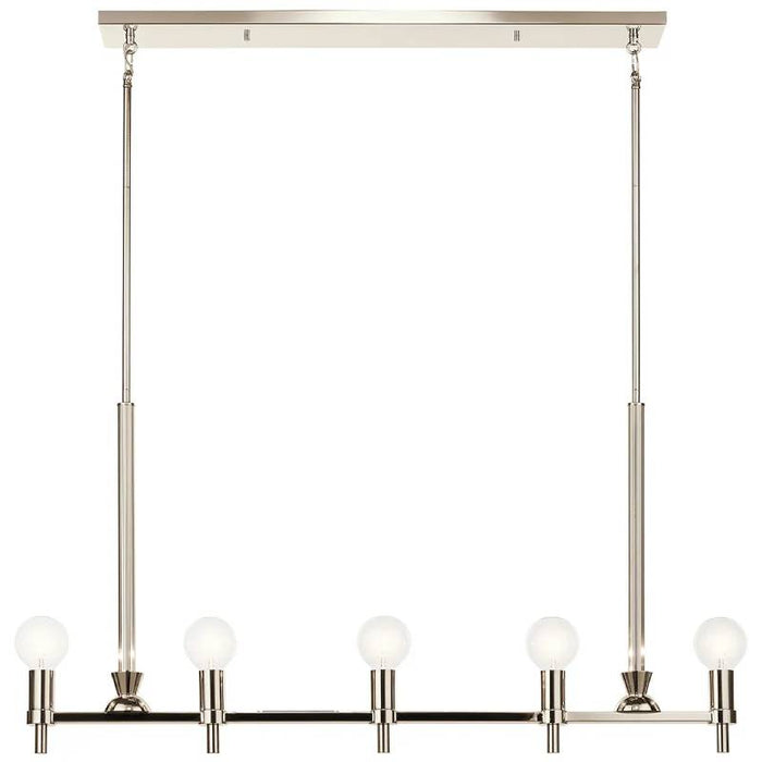 Kichler 52425 Torvee 5-lt 42" Linear Chandelier-Polished Nickel