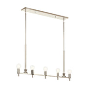 Kichler 52425 Torvee 5-lt 42" Linear Chandelier-Polished Nickel