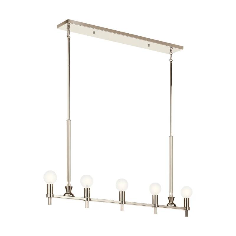 Kichler 52425 Torvee 5-lt 42" Linear Chandelier-Polished Nickel
