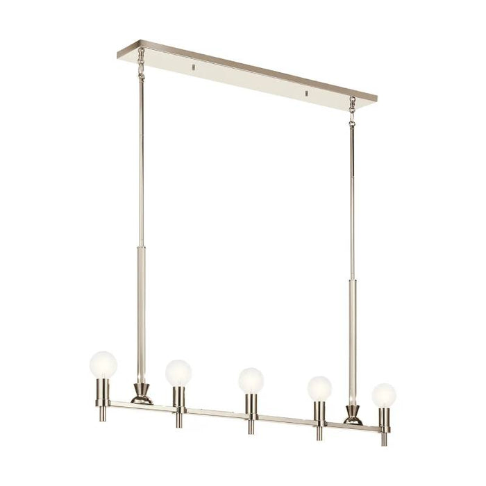 Kichler 52425 Torvee 5-lt 42" Linear Chandelier-Polished Nickel