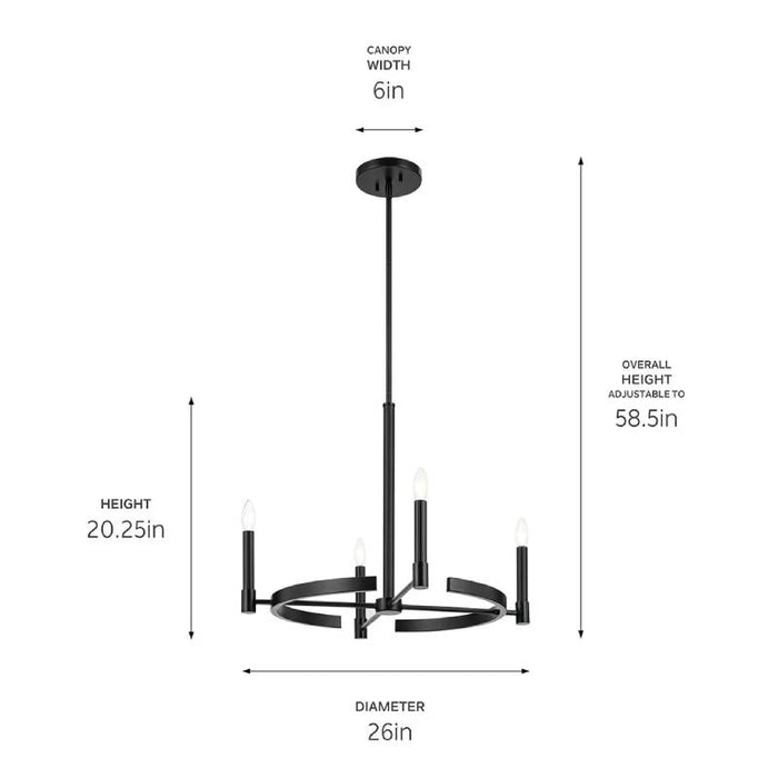 Kichler 52426 Tolani 4-lt 26" Chandelier