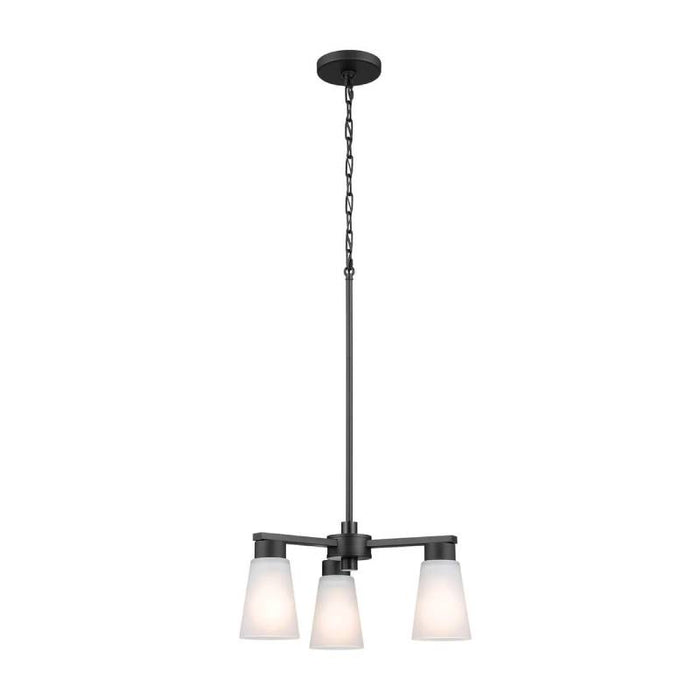 Kichler 52435 Stamos 3-lt 18" Chandelier-Black