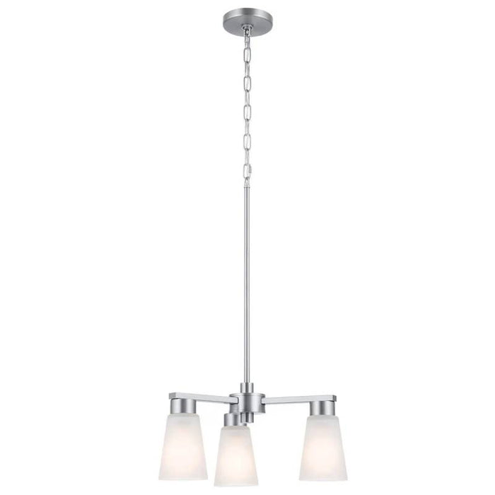 Kichler 52435 Stamos 3-lt 18" Chandelier-Brushed Nickel