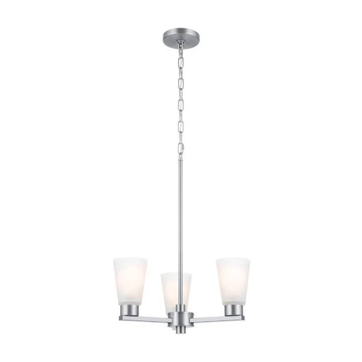 Kichler 52435 Stamos 3-lt 18" Chandelier-Brushed Nickel