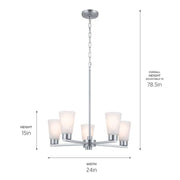 Kichler 52436 Stamos 5-lt 24" Chandelier