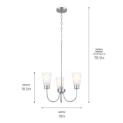 Kichler 52442 Erma 3-lt 18" Chandelier