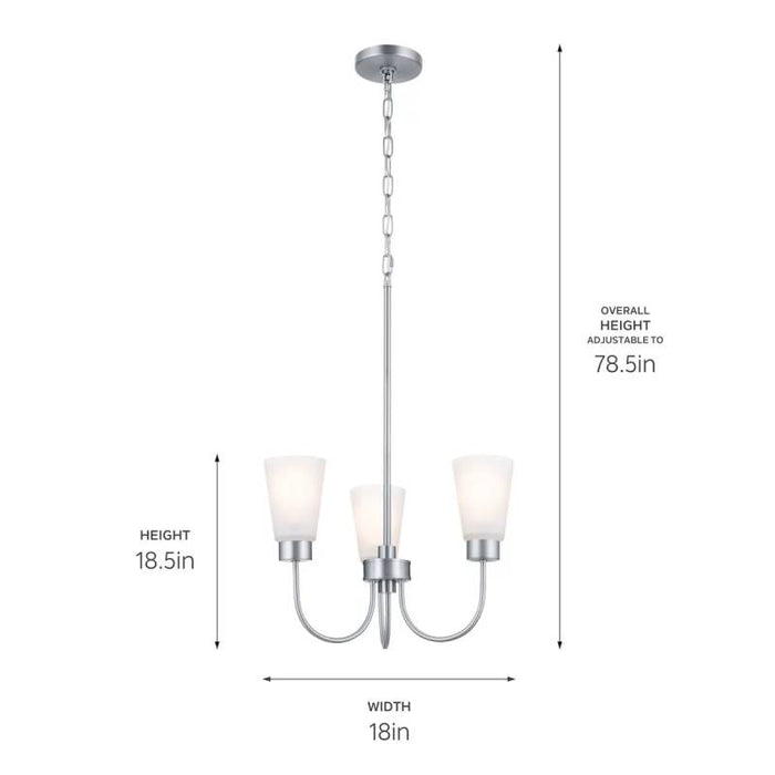 Kichler 52442 Erma 3-lt 18" Chandelier