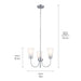 Kichler 52442 Erma 3-lt 18" Chandelier