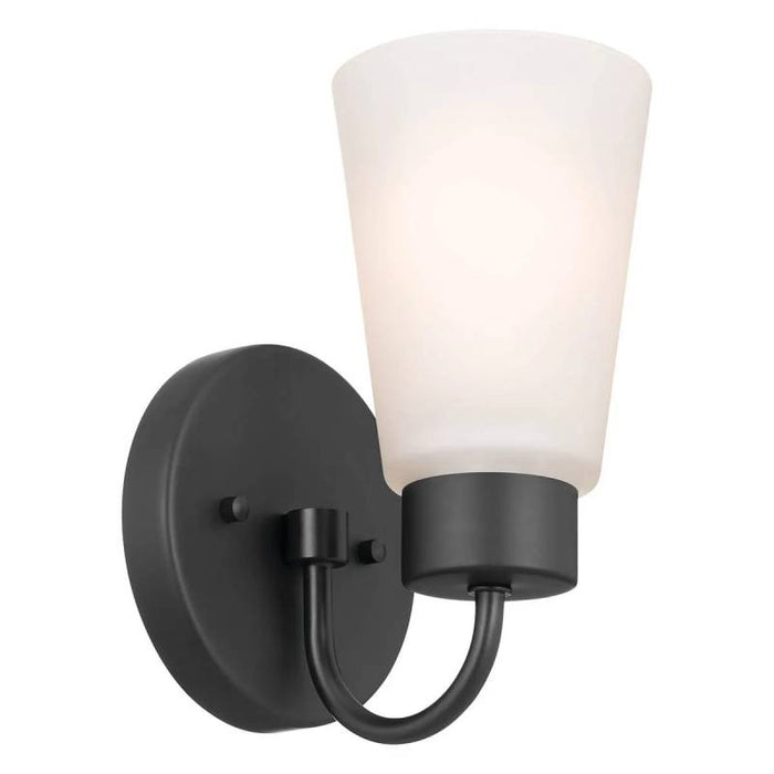 Kichler 52445 Erma 1-lt 8" Tall Wall Sconce-Black
