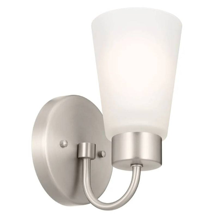 Kichler 52445 Erma 1-lt 8" Tall Wall Sconce-Brushed Nickel
