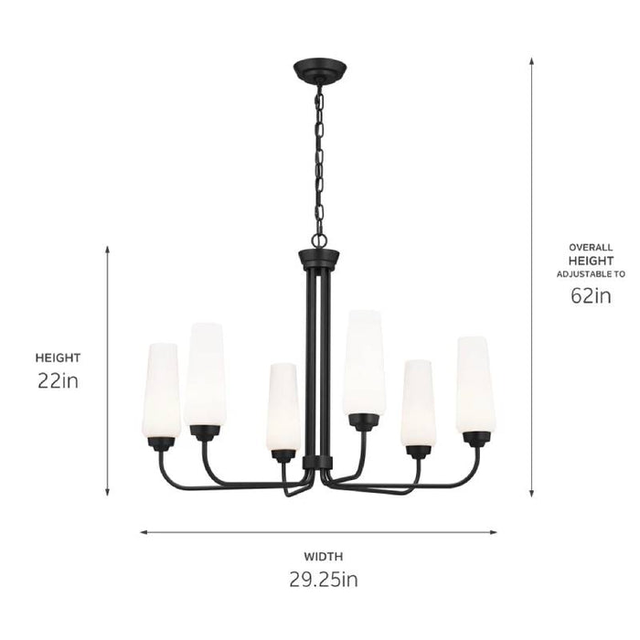 Kichler 52480 Truby 6-lt 29" Chandelier