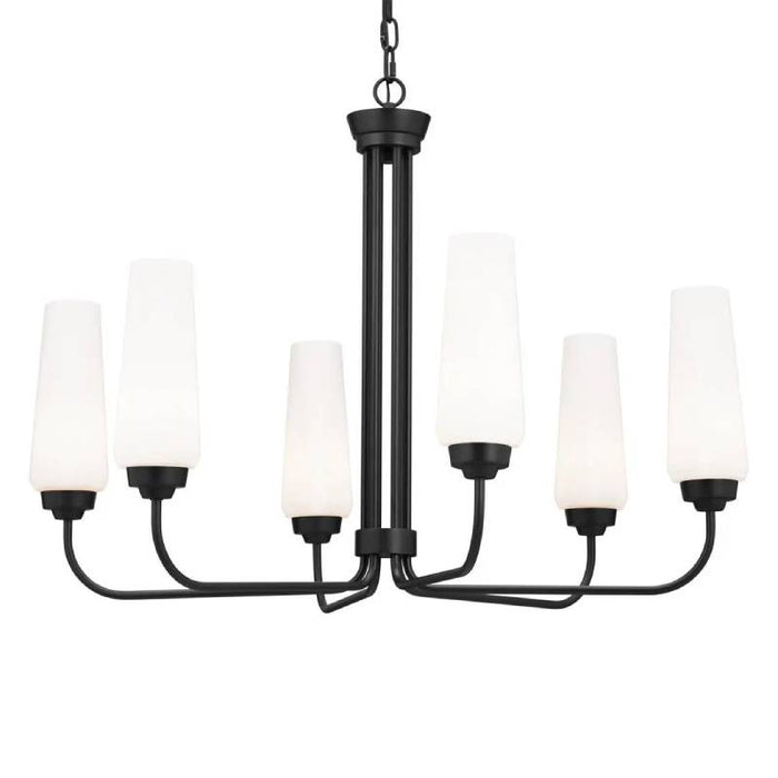 Kichler 52480 Truby 6-lt 29" Chandelier-Black