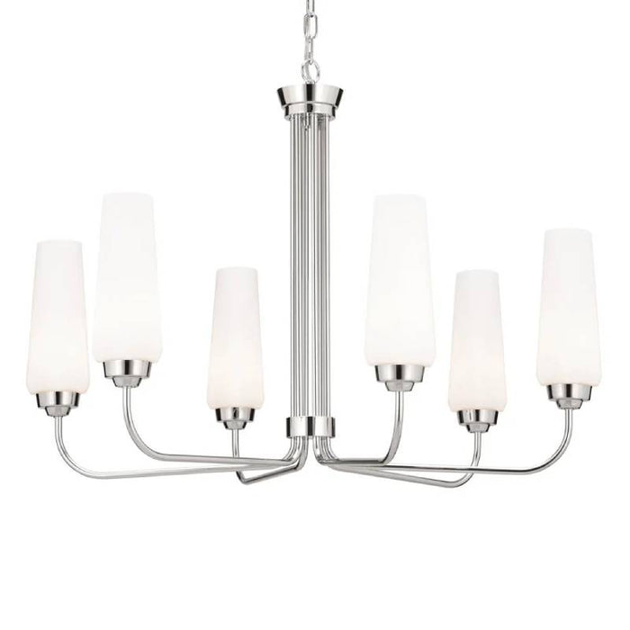 Kichler 52480 Truby 6-lt 29" Chandelier-Polished Nickel