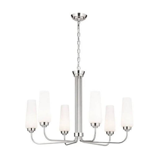 Kichler 52480 Truby 6-lt 29" Chandelier-Polished Nickel