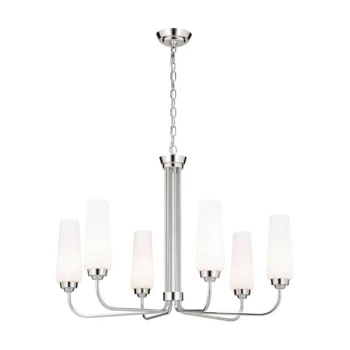 Kichler 52480 Truby 6-lt 29" Chandelier-Polished Nickel