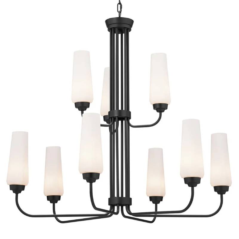 Kichler 52482 Truby 9-lt 34" Chandelier-Black