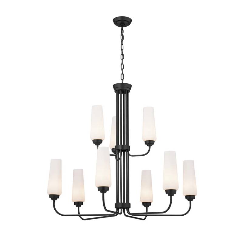 Kichler 52482 Truby 9-lt 34" Chandelier-Black