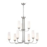 Kichler 52482 Truby 9-lt 34" Chandelier-Polished Nickel