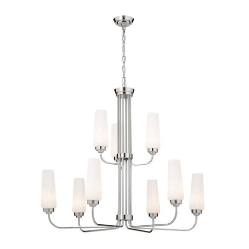 Kichler 52482 Truby 9-lt 34" Chandelier-Polished Nickel