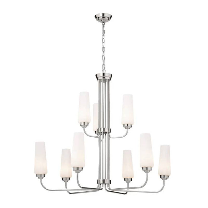 Kichler 52482 Truby 9-lt 34" Chandelier-Polished Nickel