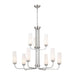 Kichler 52482 Truby 9-lt 34" Chandelier-Polished Nickel