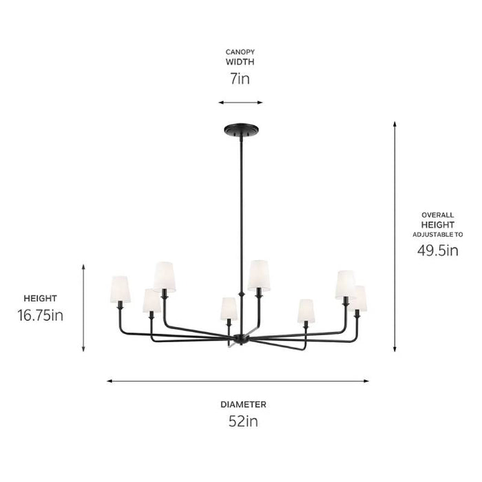 Kichler 52521 Pallas 8-lt 52" Chandelier