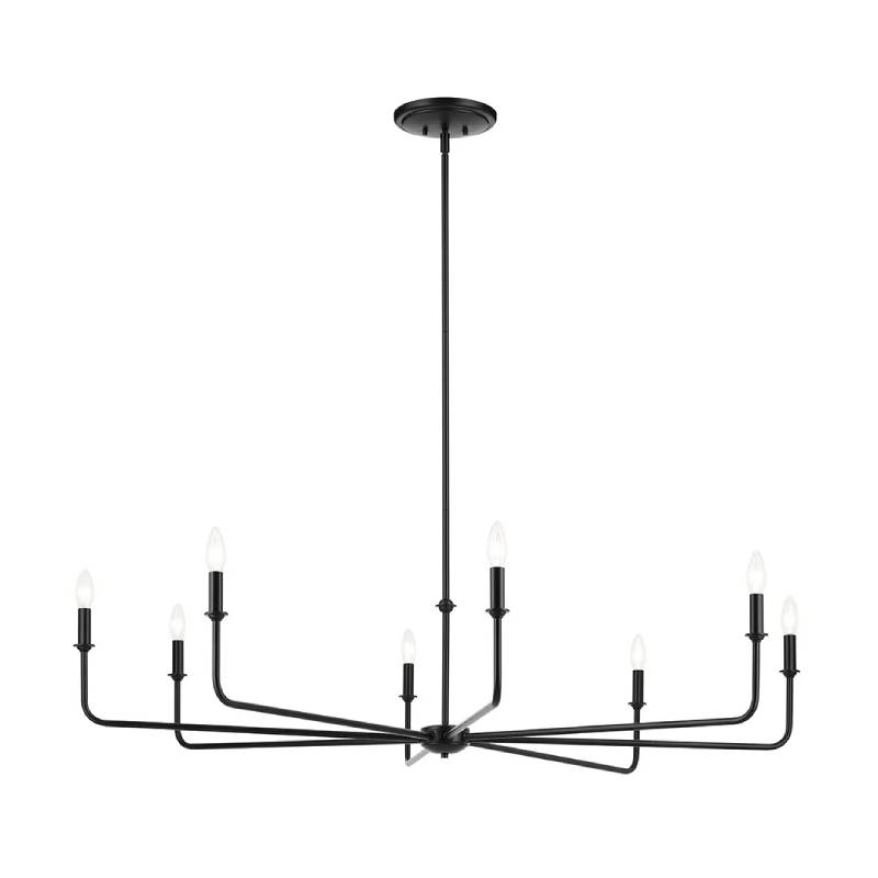 Kichler 52521 Pallas 8-lt 52" Chandelier-Black