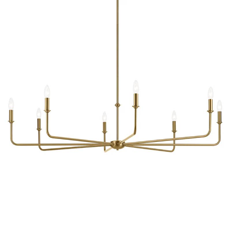 Kichler 52521 Pallas 8-lt 52" Chandelier-Brushed Natural Brass