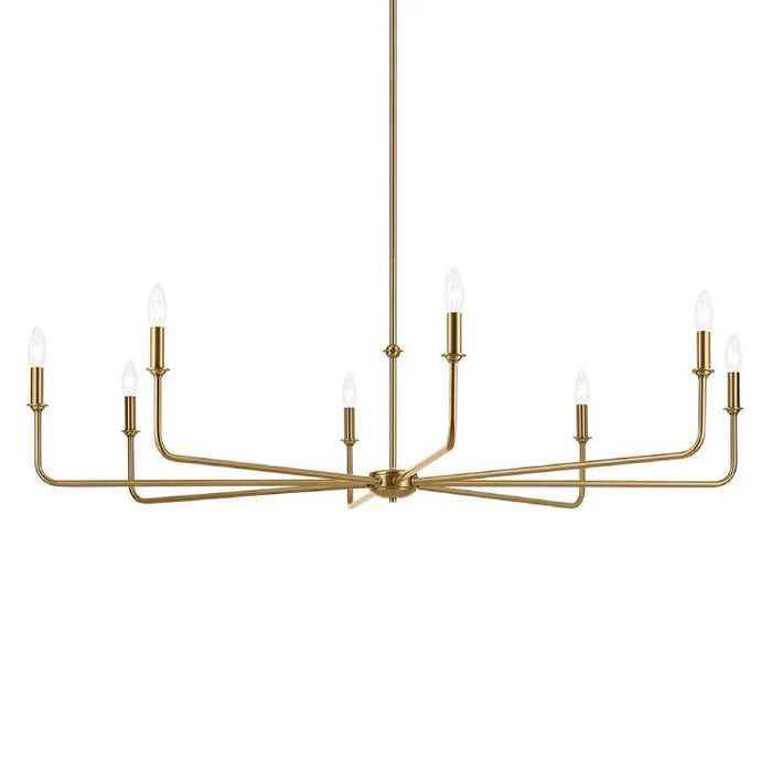 Kichler 52521 Pallas 8-lt 52" Chandelier-Brushed Natural Brass