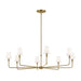 Kichler 52521 Pallas 8-lt 52" Chandelier-Brushed Natural Brass