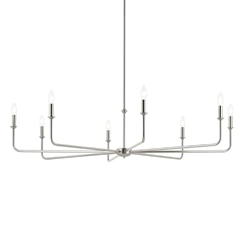 Kichler 52521 Pallas 8-lt 52" Chandelier-Polished Nickel