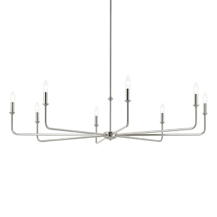 Kichler 52521 Pallas 8-lt 52" Chandelier-Polished Nickel