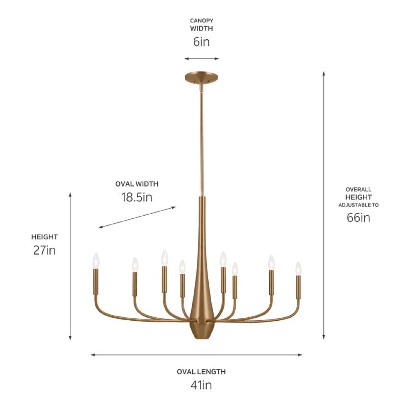 Kichler 52528 Deela 8-lt 41" Chandelier