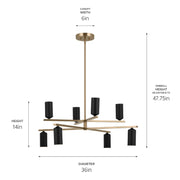 Kichler 52532 Gala 8-lt 36" Chandelier