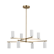 Kichler 52532 Gala 8-lt 36" Chandelier-Champagne Bronze with White