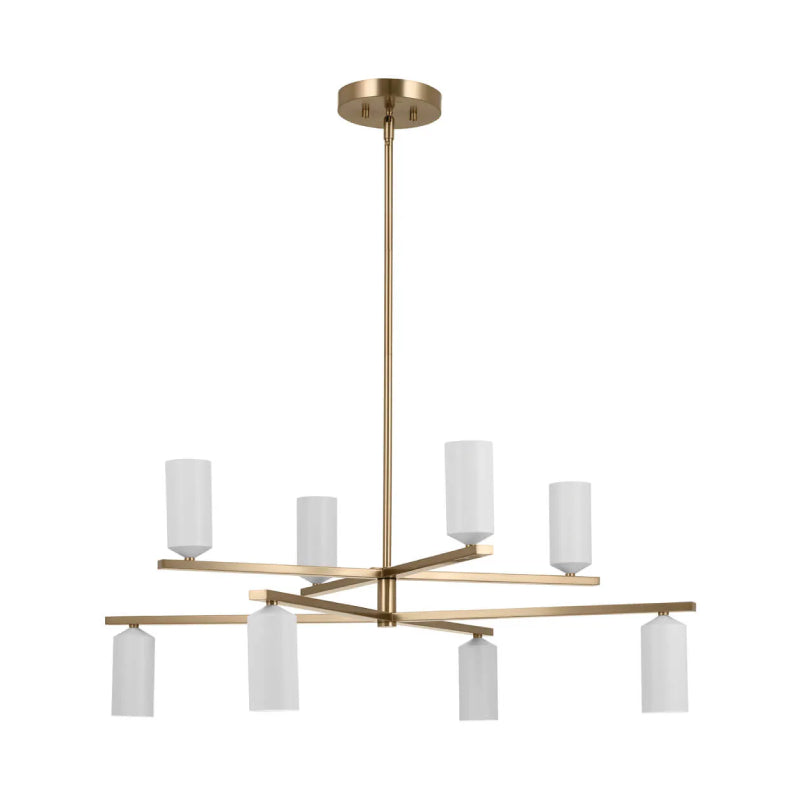 Kichler 52532 Gala 8-lt 36" Chandelier-Champagne Bronze with White