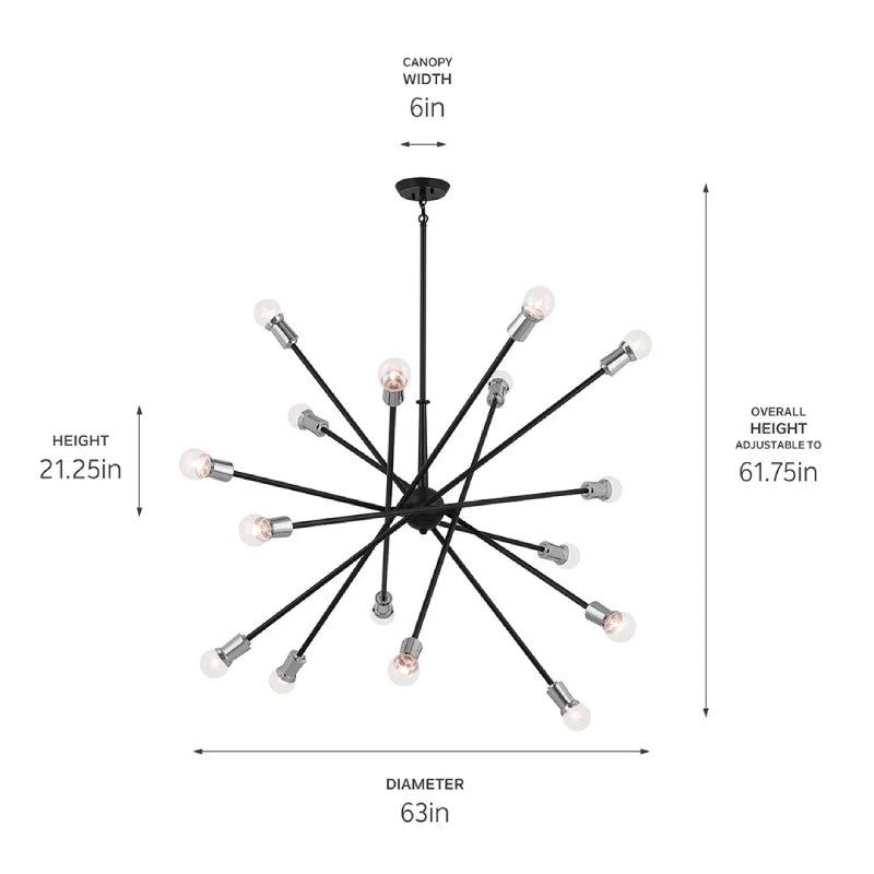 Kichler 52537 Armstrong 16-lt 63" Chandelier