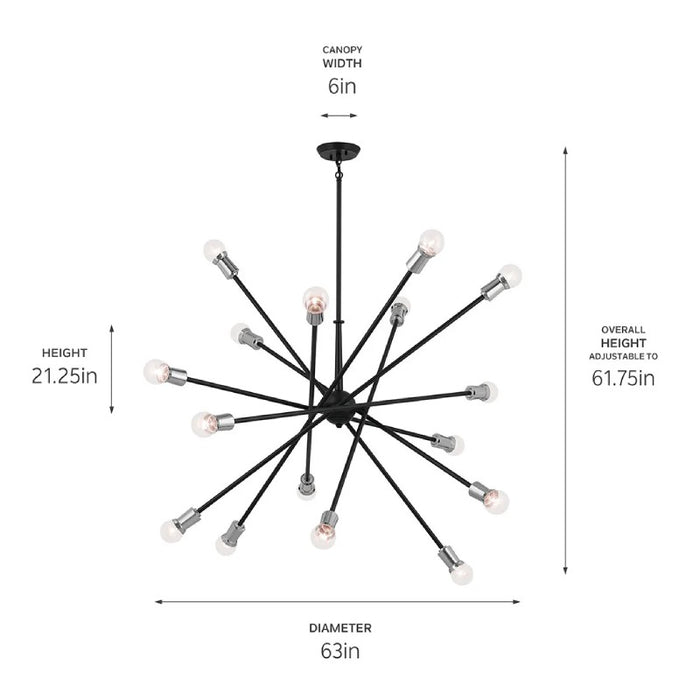 Kichler 52537 Armstrong 16-lt 63" Chandelier