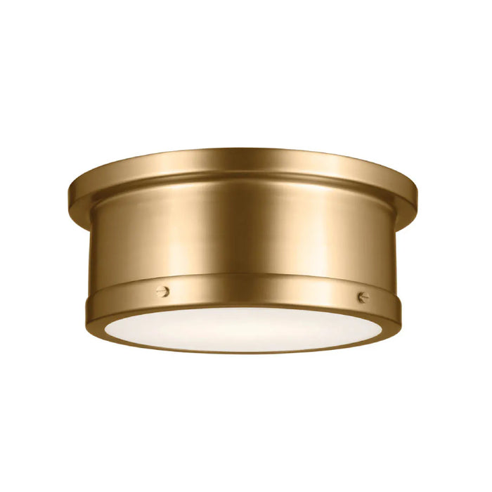 Kichler 52540 Serca 2-lt 14" Flush Mount-Brushed Natural Brass