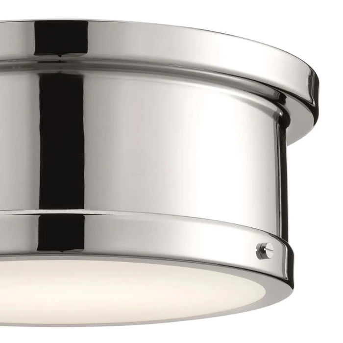 Kichler 52540 Serca 2-lt 14" Flush Mount-Polished Nickel