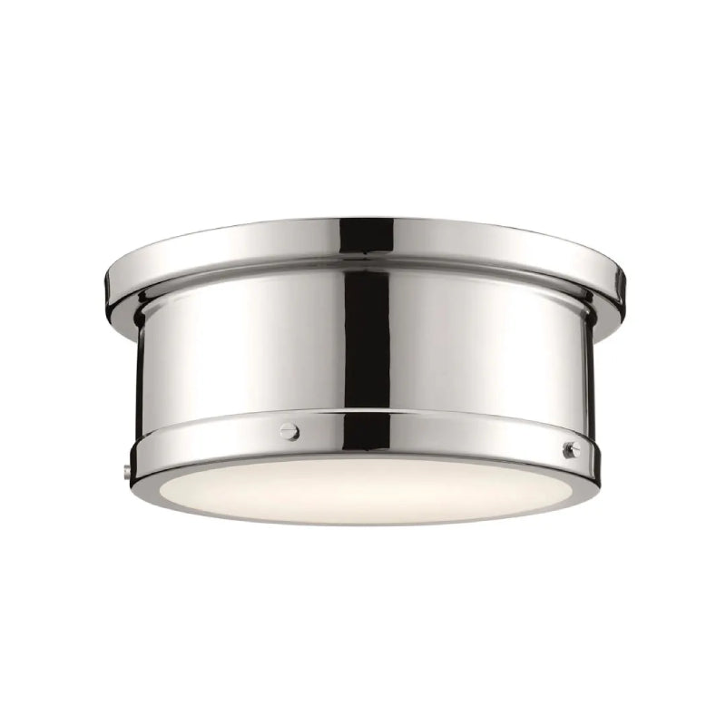 Kichler 52540 Serca 2-lt 14" Flush Mount-Polished Nickel