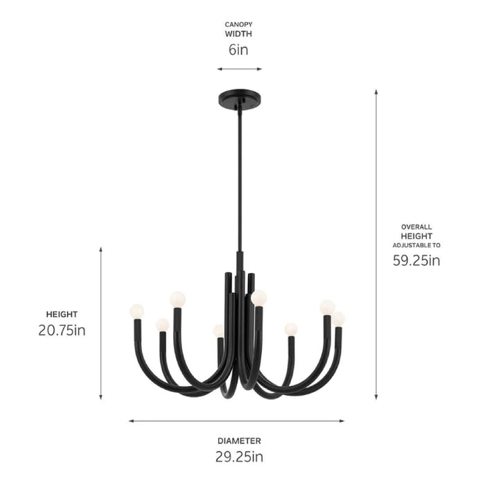 Kichler 52550 Odensa 8-lt 29" Chandelier