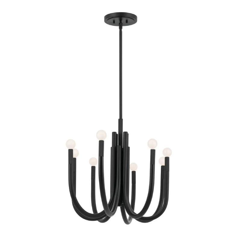 Kichler 52553 Odensa 8-lt 46" Chandelier-Black