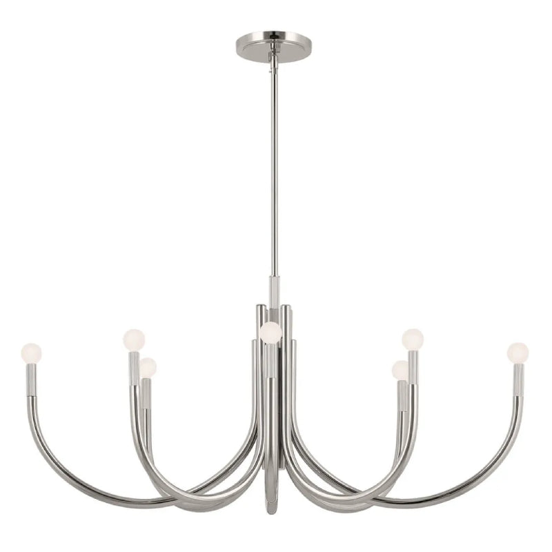 Kichler 52553 Odensa 8-lt 46" Chandelier-Polished Nickel