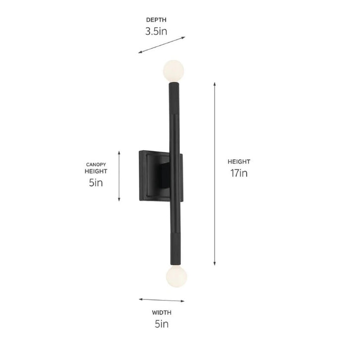 Kichler 52556 Odensa 2-lt 17" Tall Wall Sconce